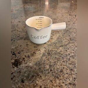 Classic Elegant Coffee Espresso Double Shot Glass Measuring Cup Handle Sprout